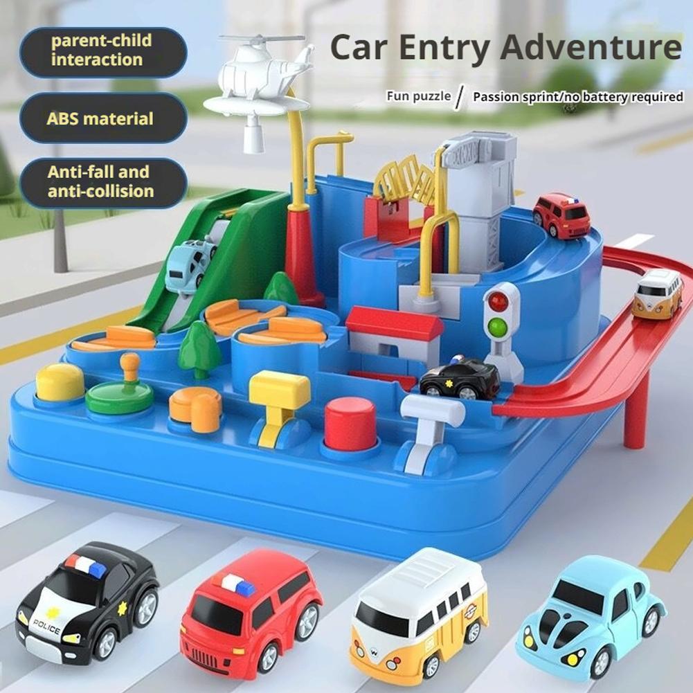Toy Train Track Set - รถไฟรางแข่งรถ ของเล่นรถไฟจำลอง เกมผจญภัย สัตว์ จรวดอวกาศ ของเล่นเด็ก