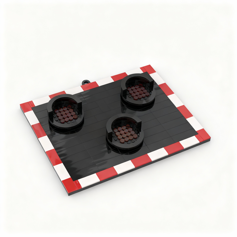 Kids Toys Uk - 240 ชิ้น MOC UK ไฟสัญญาณทางแยกทางรถไฟ ของตกแต่งผนัง