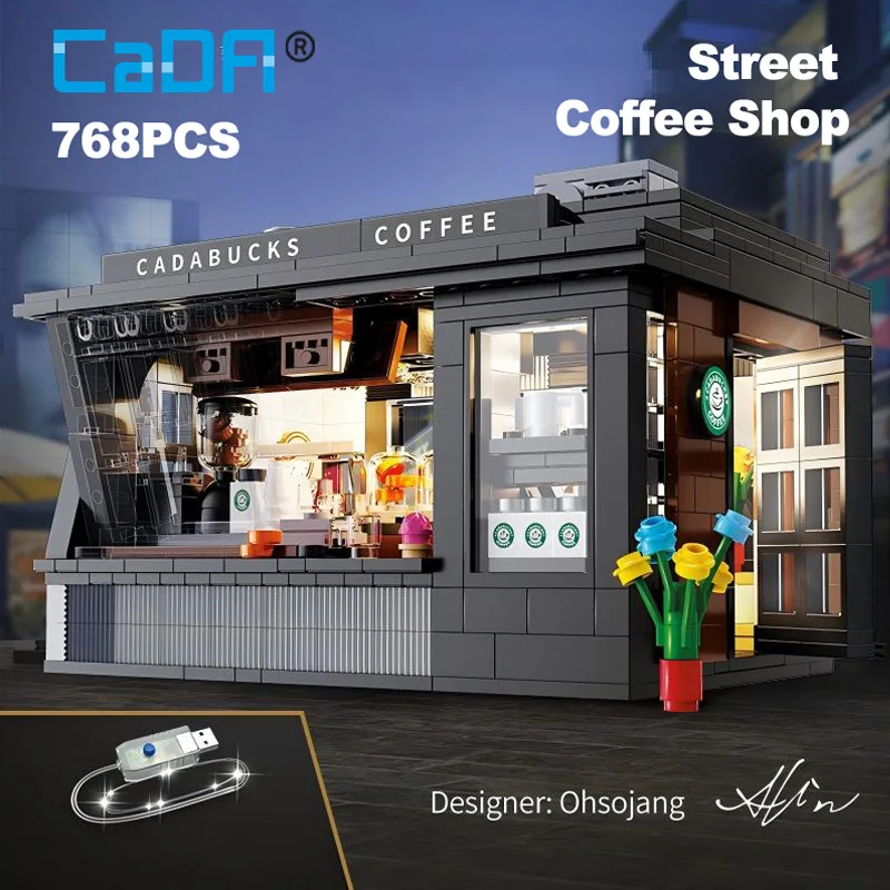 Kids Toys Stores - ชุดตัวต่อร้านกาแฟ City 768 ชิ้น พร้อมไฟ LED