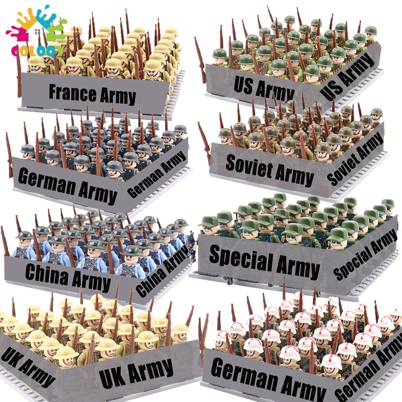 Kids Toys Uk - ของเล่นเด็ก ชุดตัวต่อทหารสงครามโลกครั้งที่ 2 24 ชิ้น/ชุด ทหารสหรัฐฯ