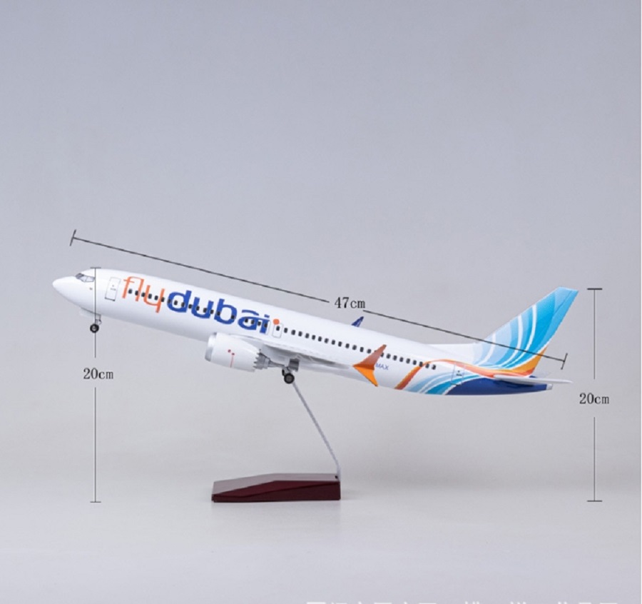 Kids Toys Dubai - ของที่ระลึกDiecastรุ่น47ซม.B737แอร์เวย์เรซิ่นดูไบเครื่องบินLightของเล่นสายการบินคอลเลกชันของขวัญเครื่องบินของเล่นสําหรับเด็ก