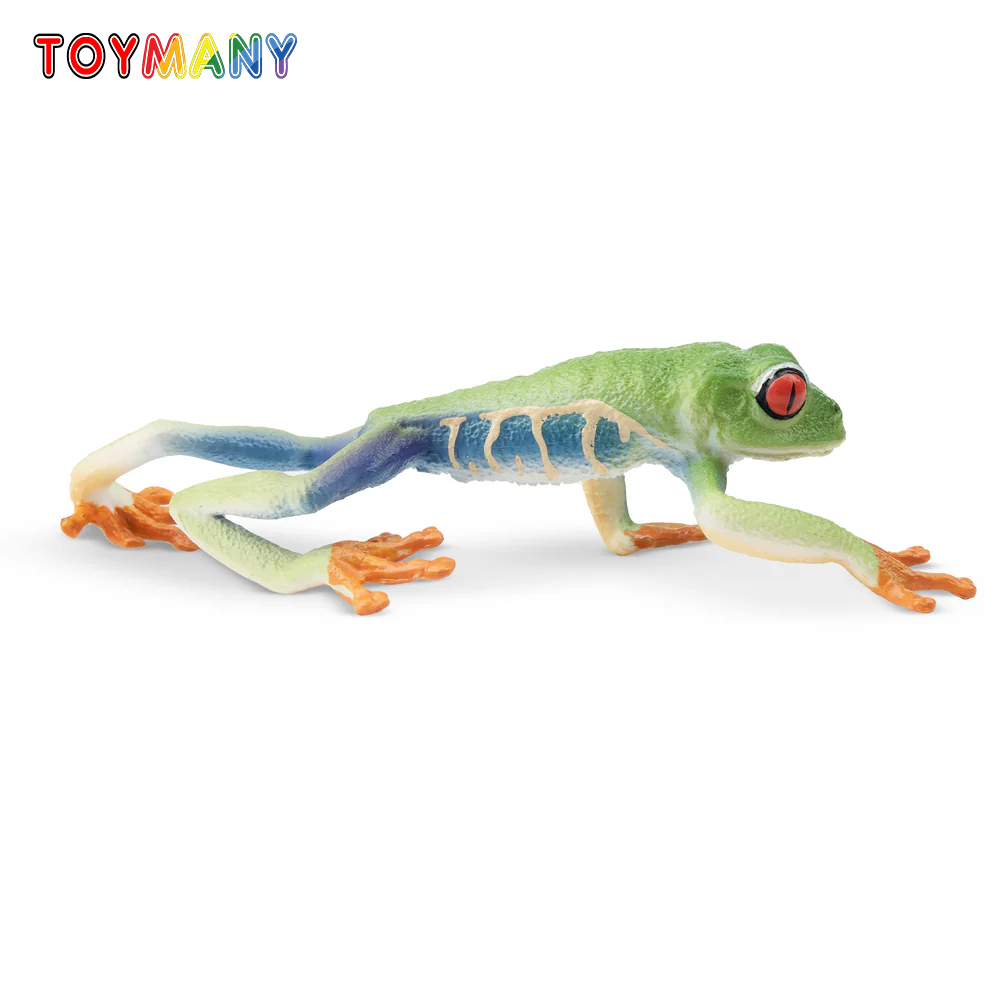 Kids Toys Under $5 - Toymany จําลอง Red-eyed ต้นไม้กบสัตว์เลื้อยคลาน Realm สัตว์ของเล่นมินิตัวเลขตุ๊กตา