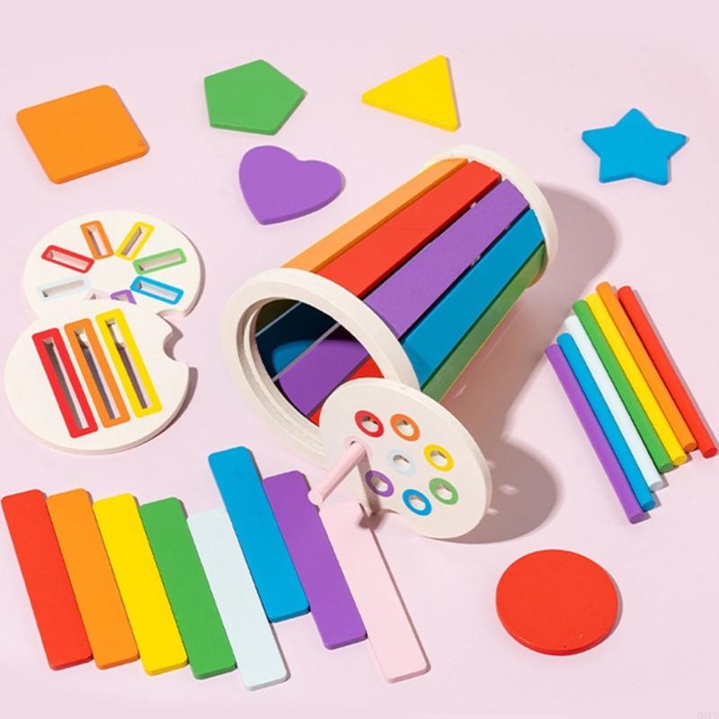 Kids Toys 2 Year Old - ของเล่นคัดแยกรูปร่างไม้เพื่อการศึกษาสำหรับเด็กอายุ 2 3 4 ปีพร้อมถุงเก็บเกมการเรียนรู้
