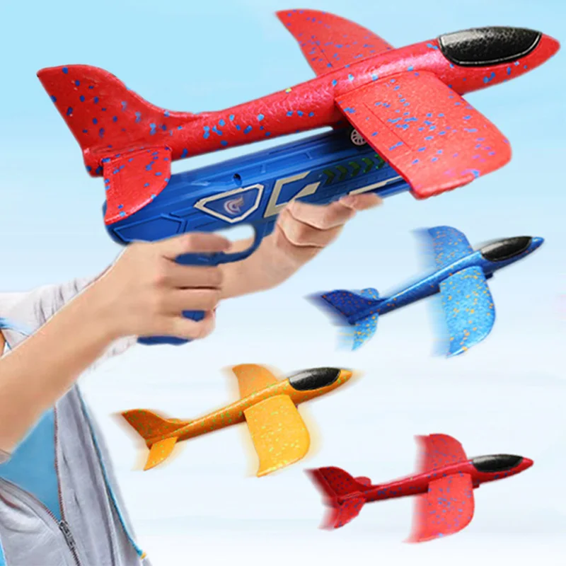 Catapult Launcher Toy - เครื่องยิงเครื่องบินโฟม EPP เครื่องบินบับเบิ้ลแบบร่อน ของเล่นเครื่องบินแบบขว้างมือสำหรับเด็ก ปืนยิงเครื่องบิน ของเล่นเกมยิงเครื่องบิน