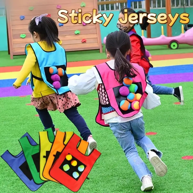 Kids Toys Under $20 - กีฬากลางแจ้งเกม Props เสื้อกั๊ก Sticky JERSEY เสื้อกั๊กเกมเสื้อกั๊กเสื้อกั๊ก