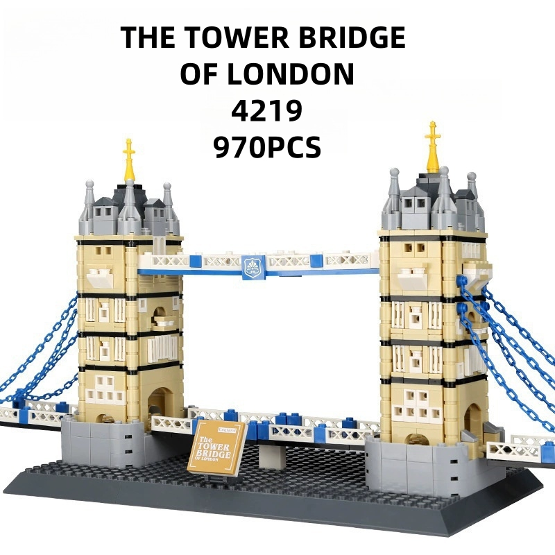 Kids Toys Uk - ของเล่นตัวต่อโมเดลอาคารทาวเวอร์แตร์คู่ สะพาน ลอนดอน สหราชอาณาจักร 970 ชิ้น
