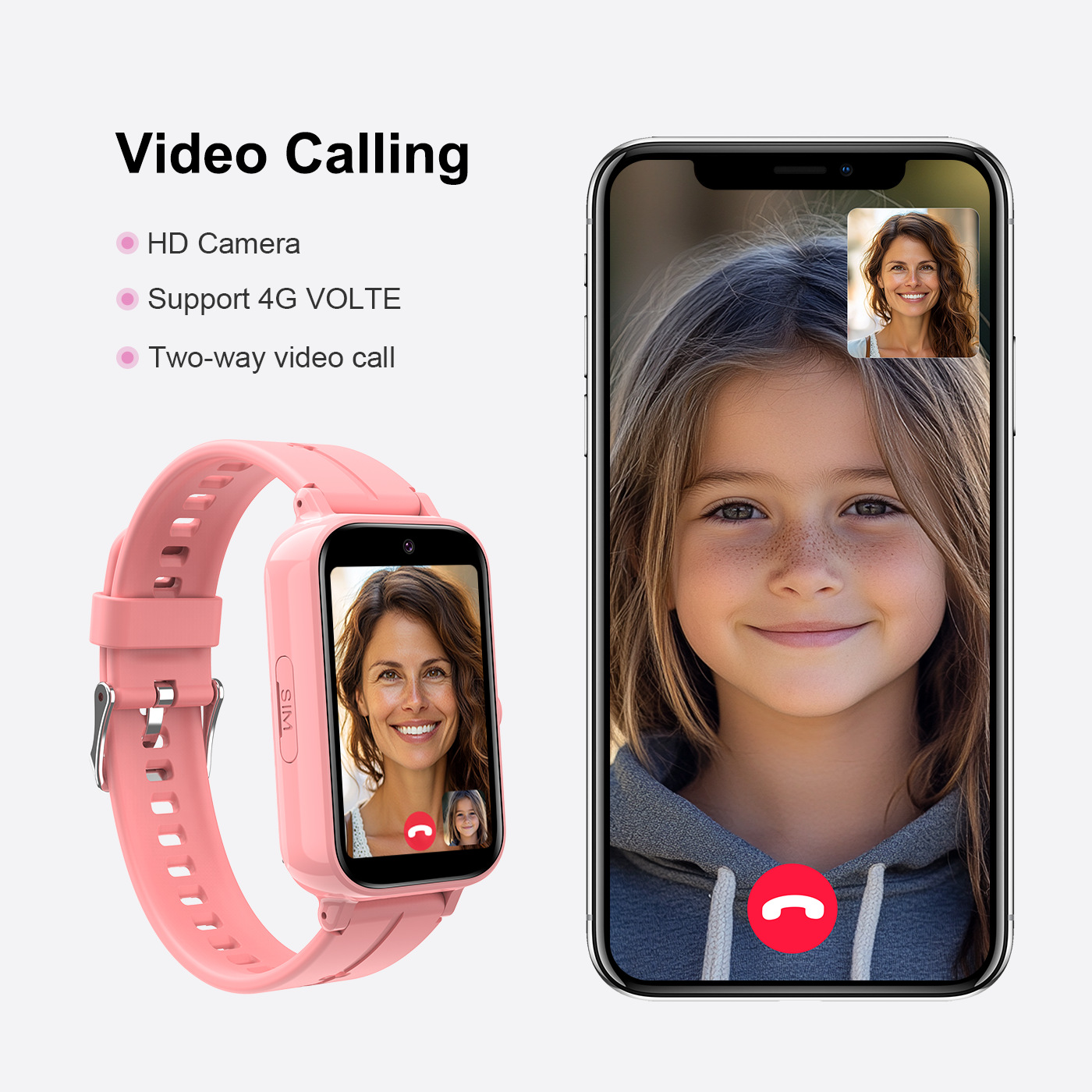 Kids Smartwatch Gps - นาฬิกาสมาร์ทวอทช์สำหรับเด็ก พร้อมซิมการ์ด 4G โทรออกได้ ระบบระบุตำแหน่ง GPS