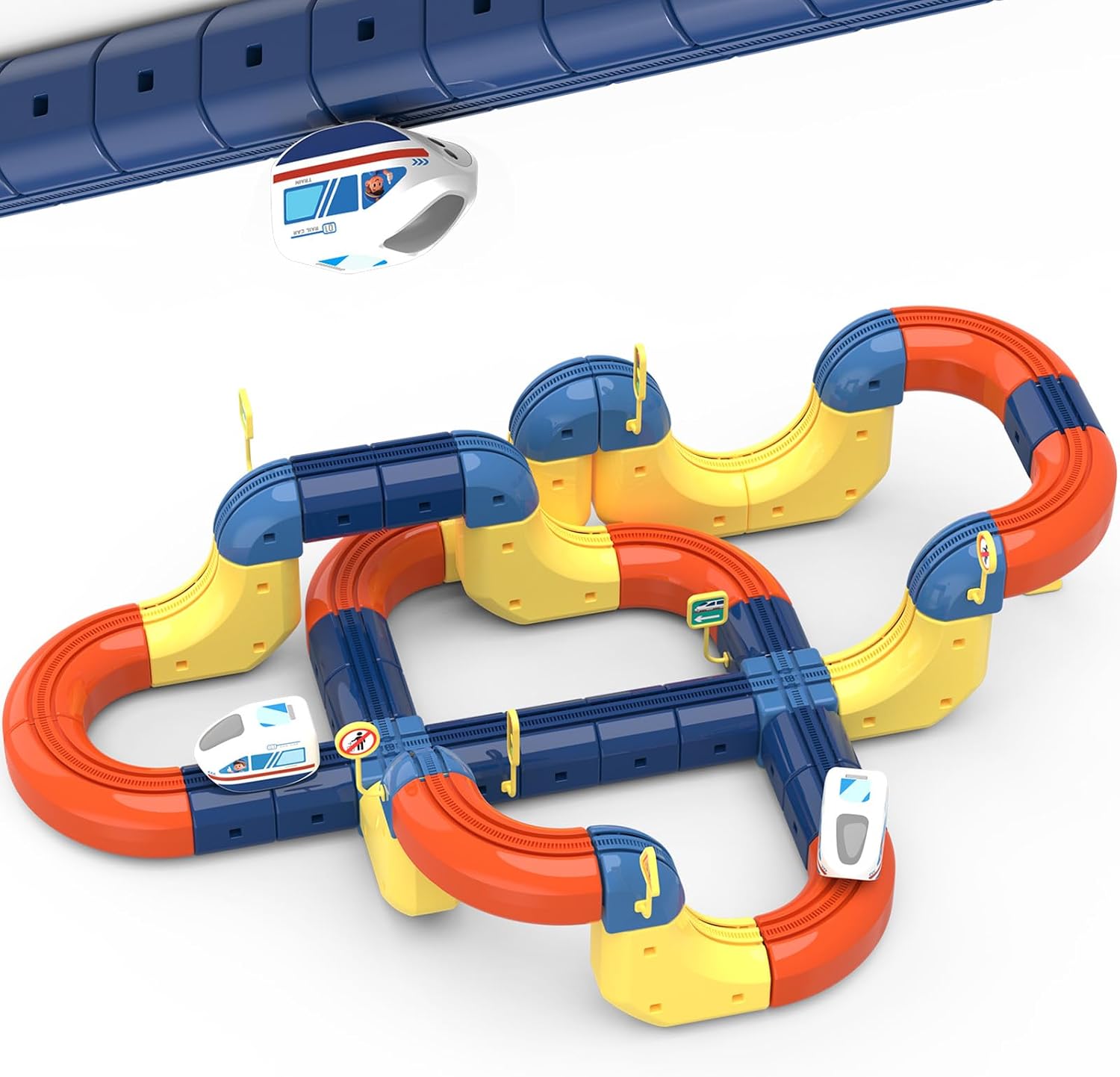 Toy Train Track Set - ชุดรางรถไฟไฟฟ้า 3D Magic Flexible Race Tracks