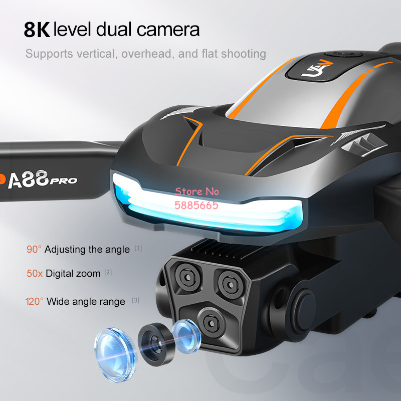 โดรนถ่ายภาพทางอากาศ 8K ระบบ Op - Kids Toys Drone บทวิจารณ์และราคา