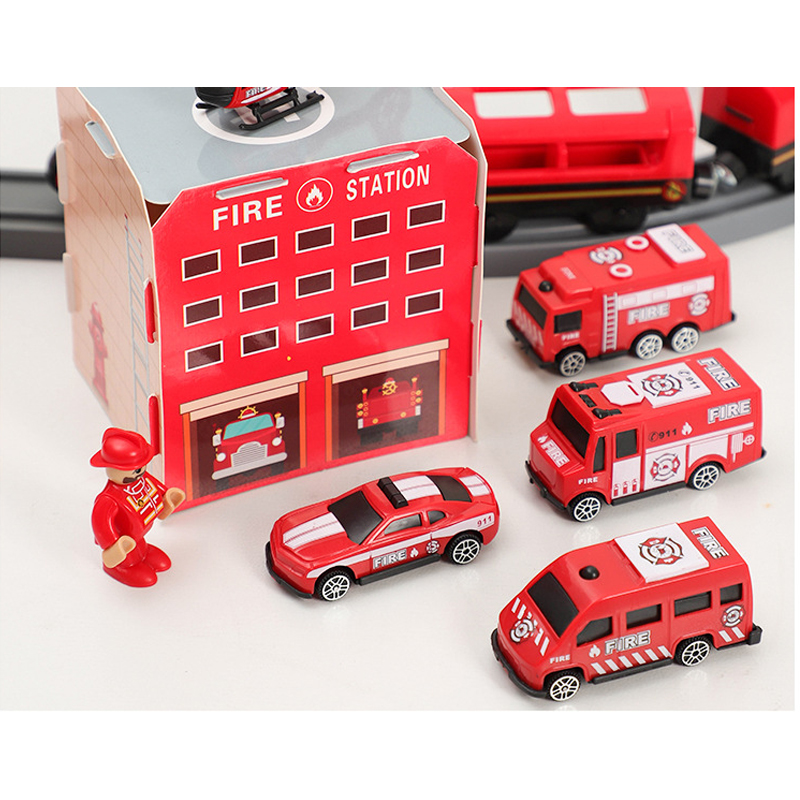 DIY พลาสติกสีแดงรถไฟชุดใช้งานร - Toy Train Track Set บทวิจารณ์และราคา