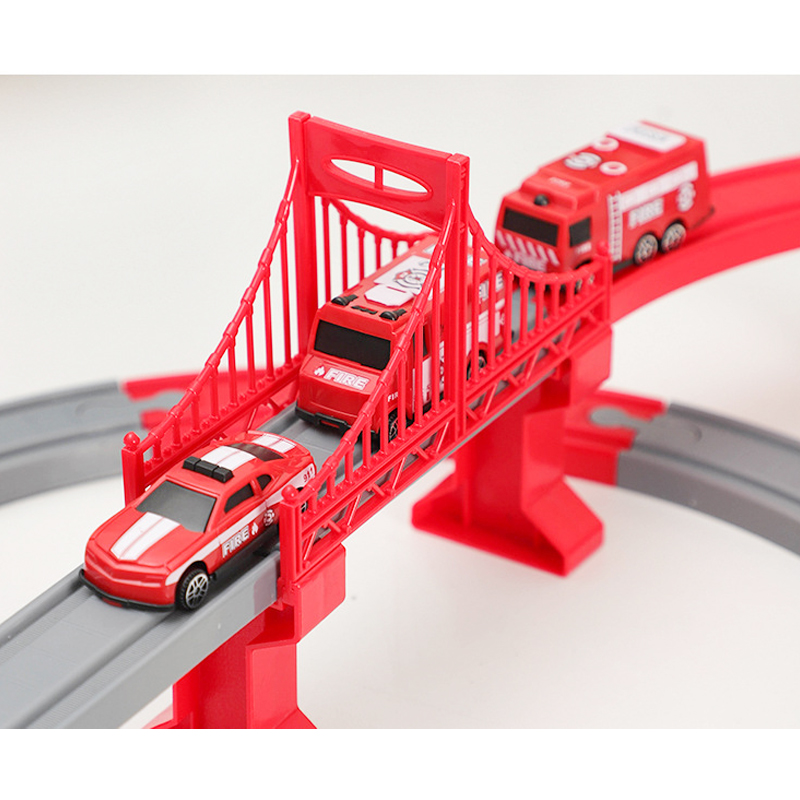 DIY พลาสติกสีแดงรถไฟชุดใช้งานร - Toy Train Track Set บทวิจารณ์และราคา