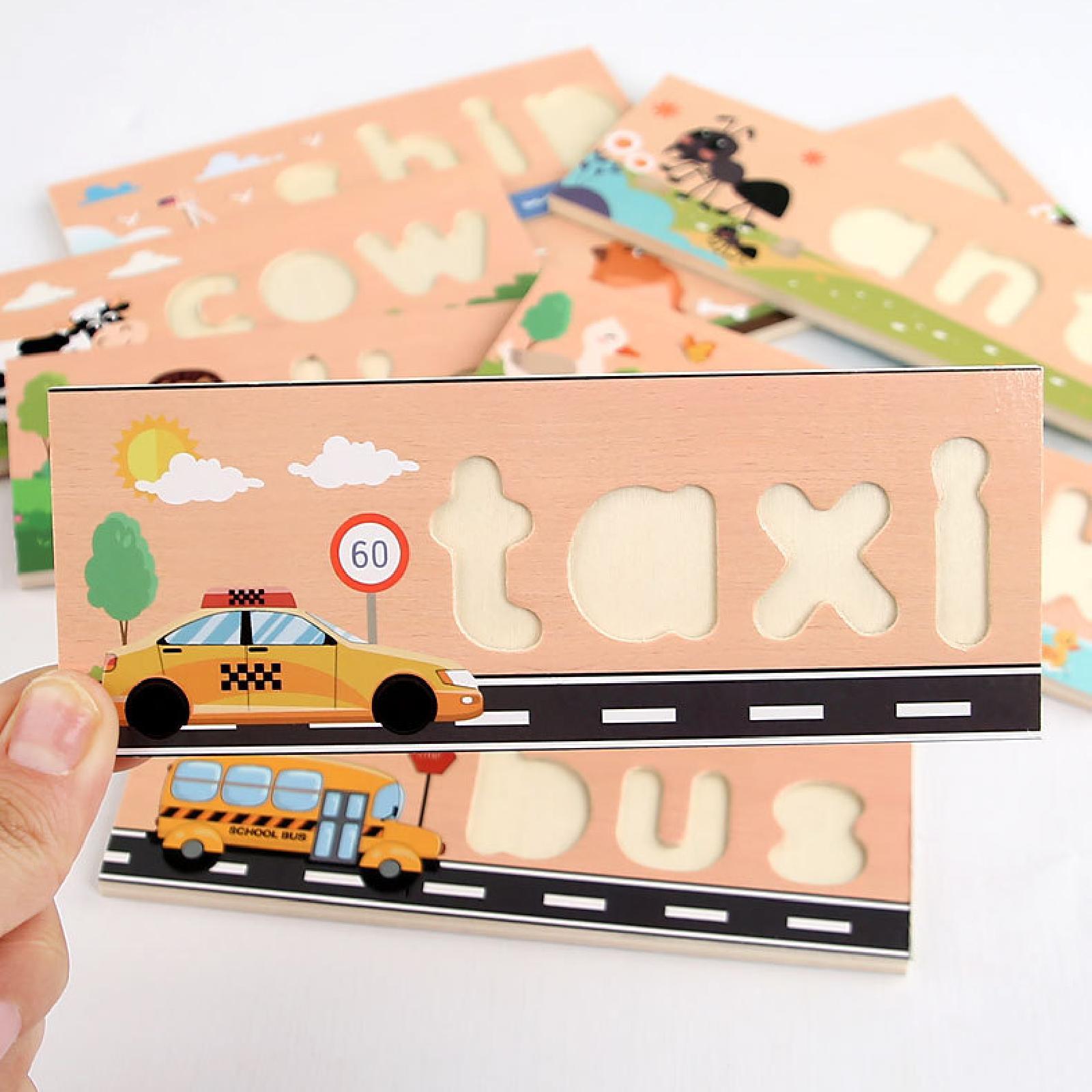 ของเล่นไม้ฝึกสะกดคำพร้อมกล่องเ - Kids Toys 2 Year Old บทวิจารณ์และราคา