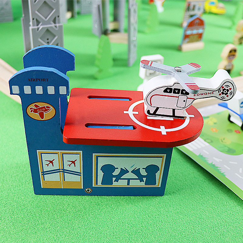 รถไฟไม้เกลียว Viaduct แหวนชุดร - Toy Train Track Set บทวิจารณ์และราคา