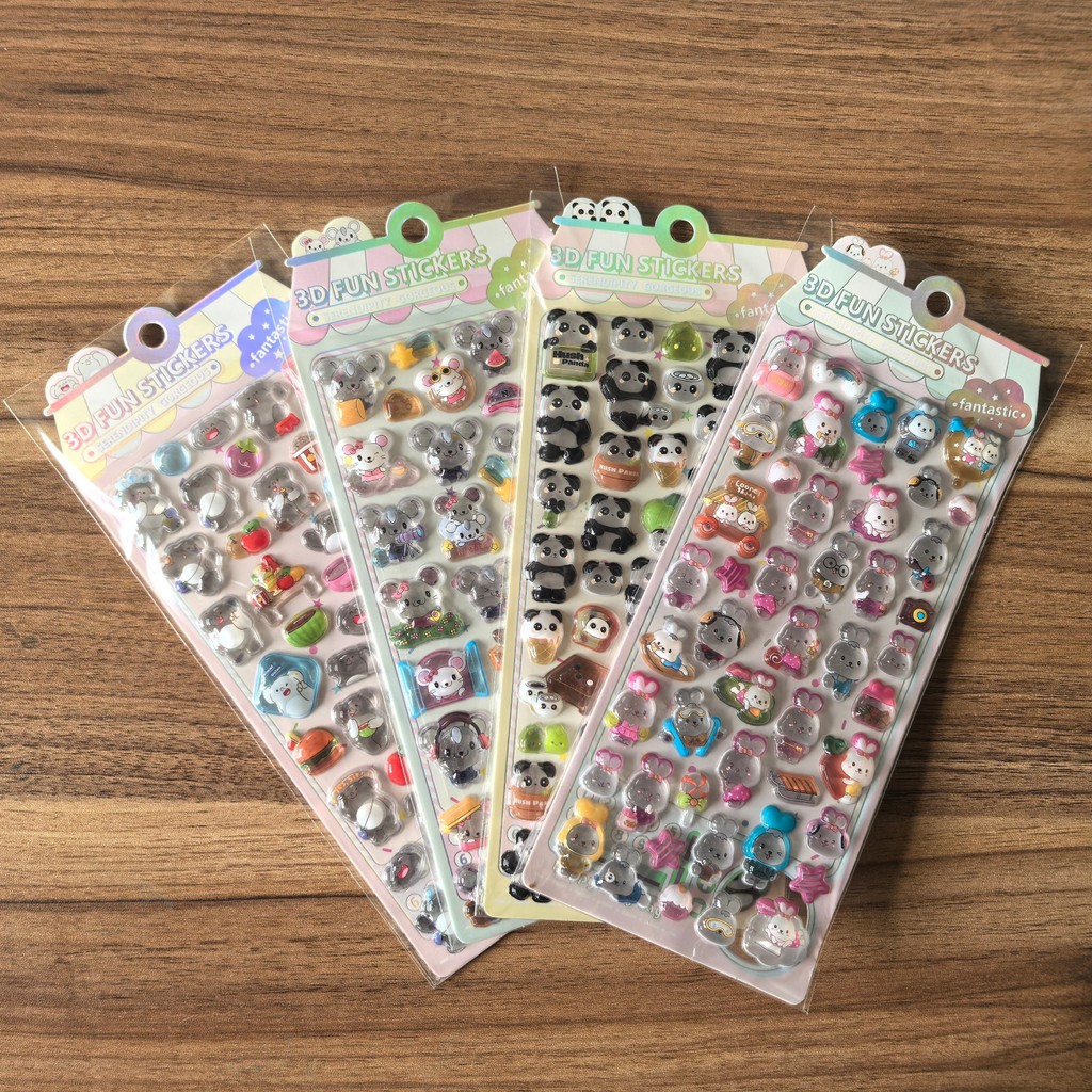 สติกเกอร์รูปสัตว์คริสตัลนูน 3  - Kids Toys Stores บทวิจารณ์และราคา
