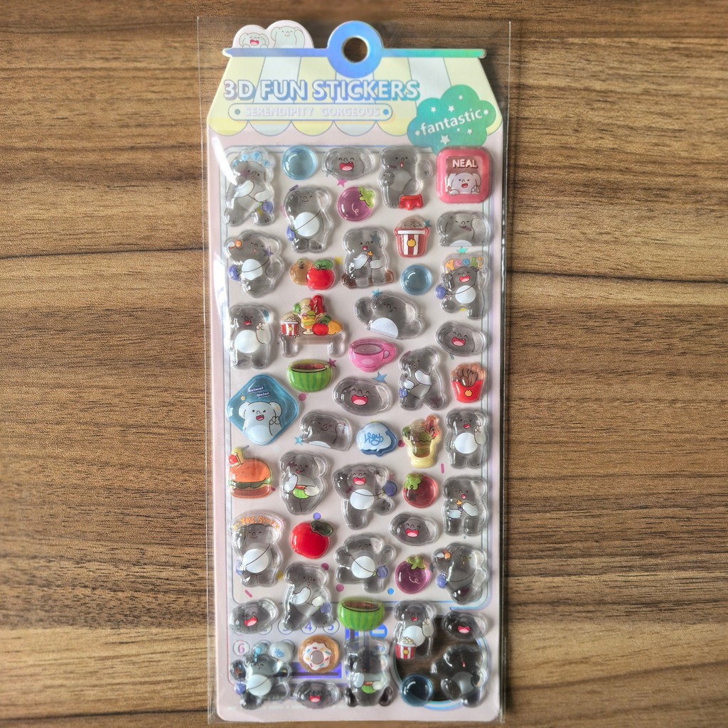 สติกเกอร์รูปสัตว์คริสตัลนูน 3  - Kids Toys Stores บทวิจารณ์และราคา