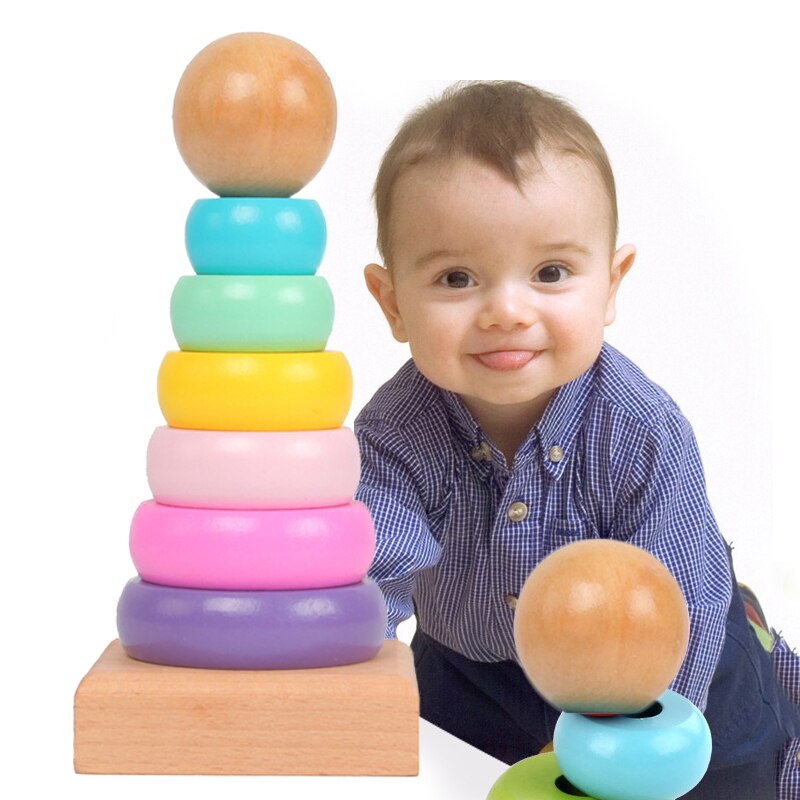 ของเล่นไม้รูปหอคอยสายรุ้งสำหรั - Kids Toys 2 Year Old บทวิจารณ์และราคา