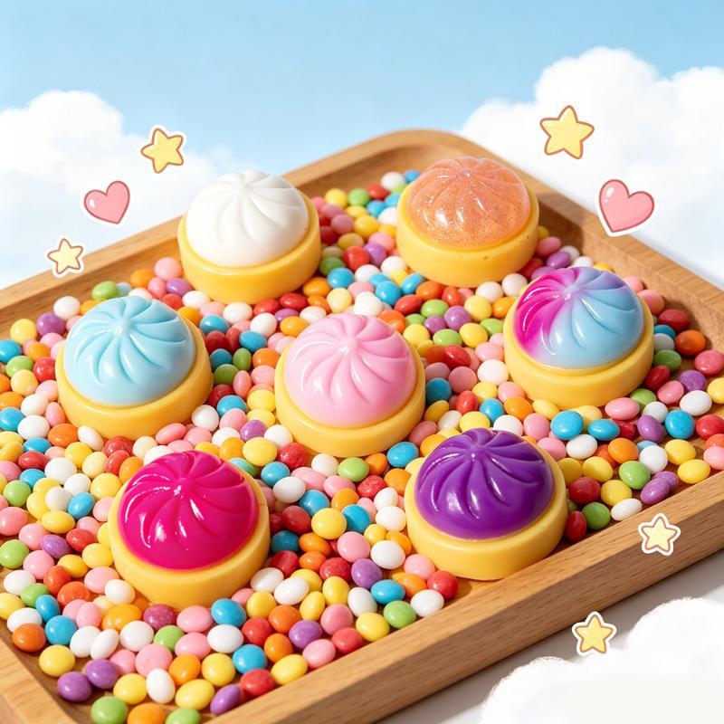 1/4 ชิ้น ลูกบอลบีบจำลองรูปทรงเ - Kids Toys Dumplings บทวิจารณ์และราคา