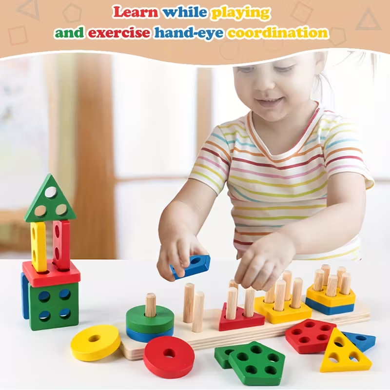 Montessori เกมไม้ของเล่นเด็กปร - Kids Toys 2 Year Old บทวิจารณ์และราคา