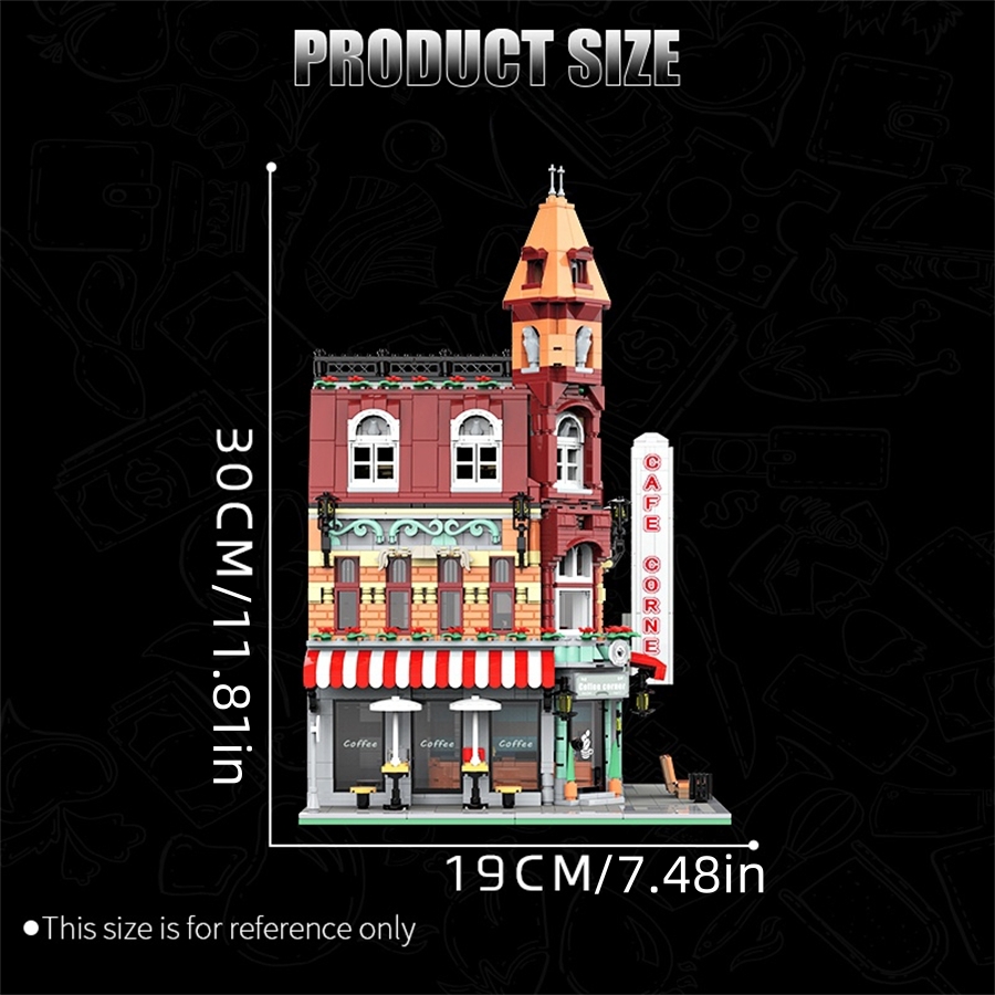 มินิอิฐตลาดยุโรป Street Café V - Kids Toys Stores บทวิจารณ์และราคา