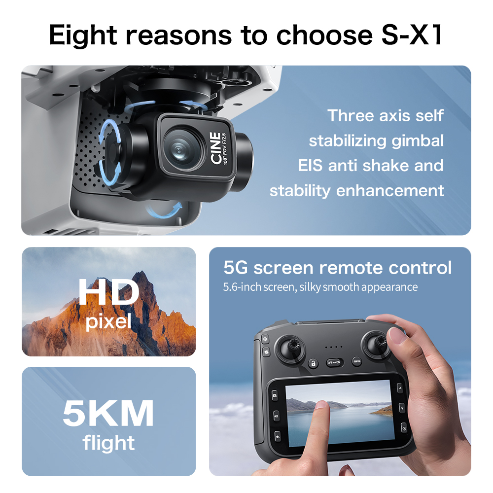 โดรนรุ่น Original S-X1 8K HD ร - Kids Toys Drone บทวิจารณ์และราคา