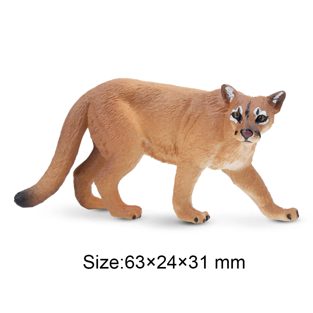 Toymany จําลอง Cougar สัตว์ป่า - Kids Toys Under $5 บทวิจารณ์และราคา