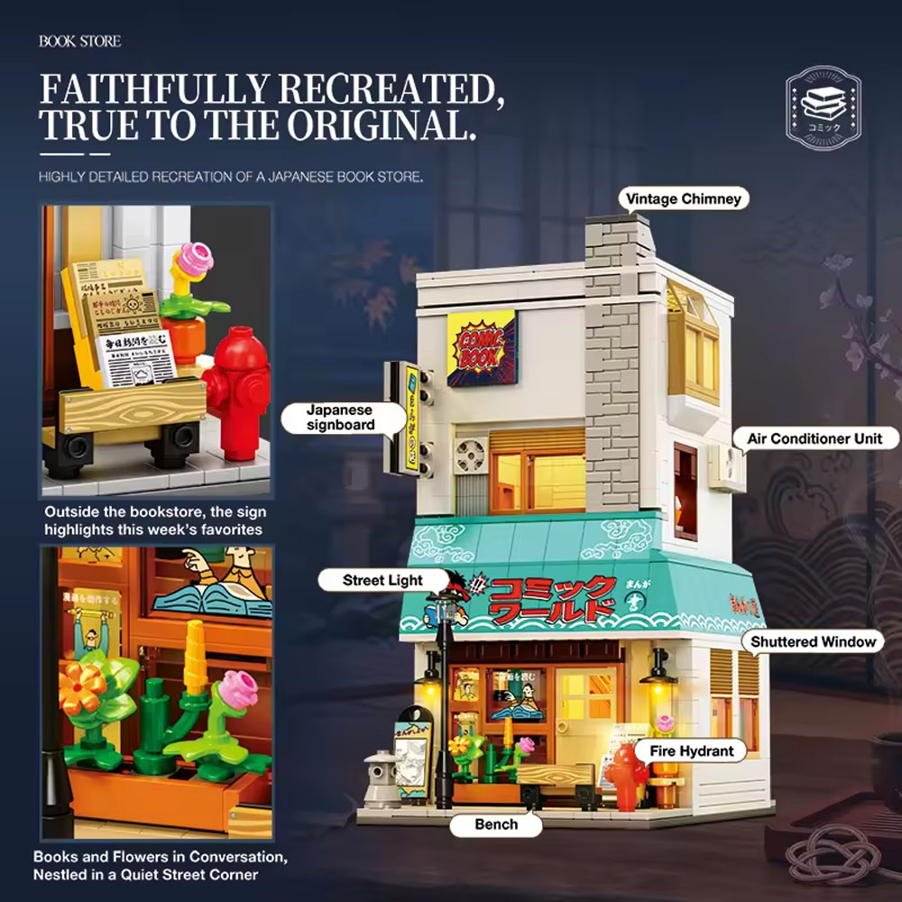 ร้านหนังสือ บล็อกตัวต่อ ฉากถนน - Kids Toys Stores บทวิจารณ์และราคา
