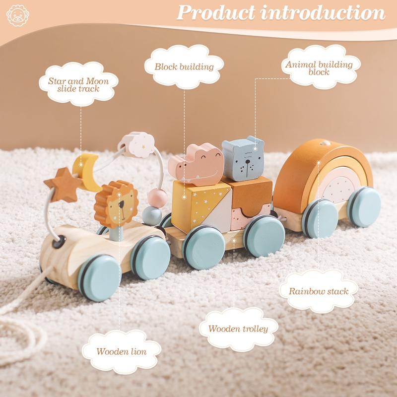 ไม้ Montessori ของเล่นบล็อกสัต - Kids Toys 2 Year Old บทวิจารณ์และราคา