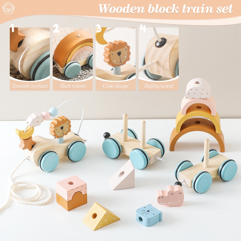 ไม้ Montessori ของเล่นบล็อกสัต - Kids Toys 2 Year Old บทวิจารณ์และราคา