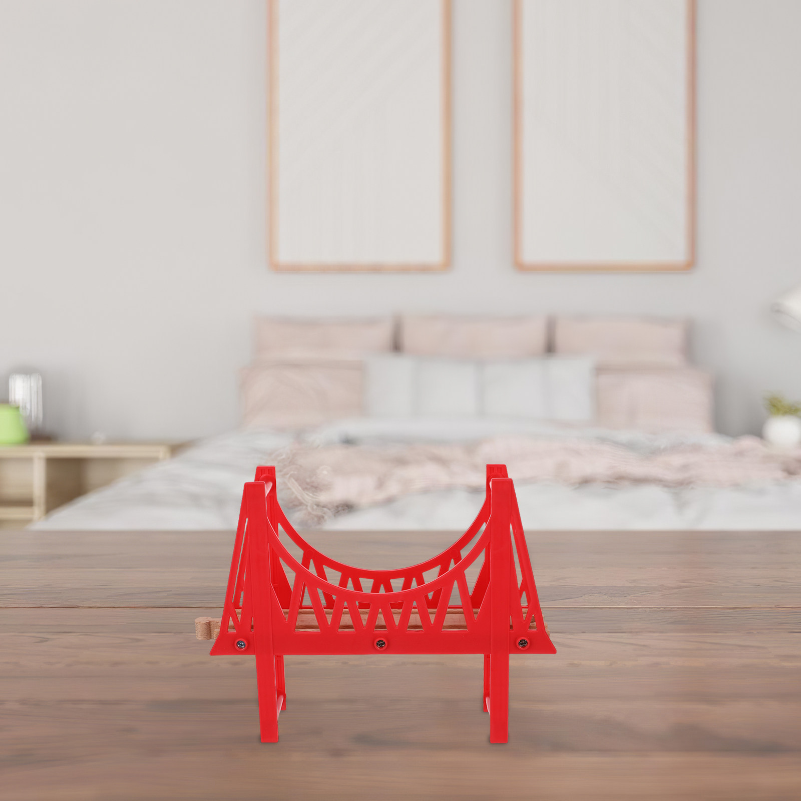 ชุดรางรถไฟไม้พร้อมสะพานที่ถอดป - Toy Train Track Set บทวิจารณ์และราคา
