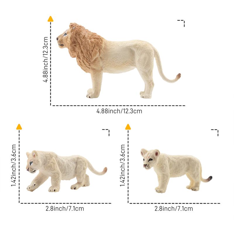 6 ชิ้นจําลอง White Lion ครอบคร - Kids Toys Under $5 บทวิจารณ์และราคา
