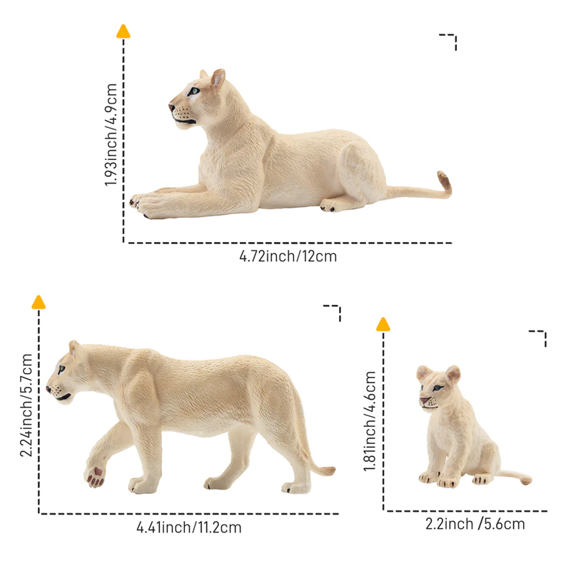 6 ชิ้นจําลอง White Lion ครอบคร - Kids Toys Under $5 บทวิจารณ์และราคา